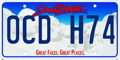 SD license plate 0CDH74