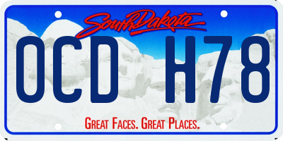 SD license plate 0CDH78