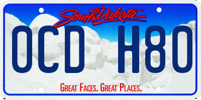 SD license plate 0CDH80