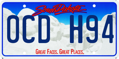 SD license plate 0CDH94