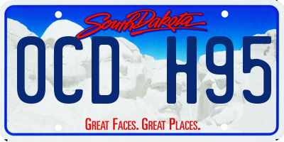 SD license plate 0CDH95