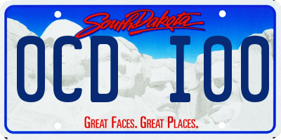 SD license plate 0CDI00