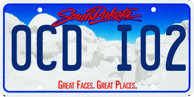 SD license plate 0CDI02