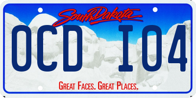 SD license plate 0CDI04