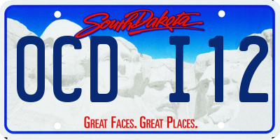 SD license plate 0CDI12