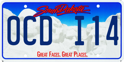 SD license plate 0CDI14