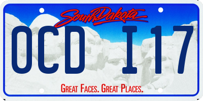 SD license plate 0CDI17