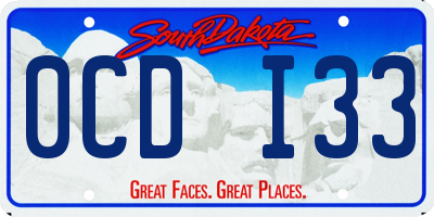 SD license plate 0CDI33