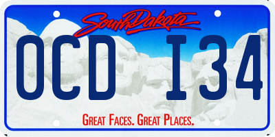 SD license plate 0CDI34
