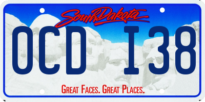 SD license plate 0CDI38