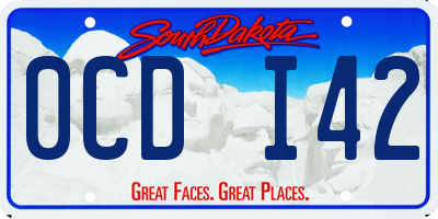 SD license plate 0CDI42