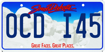 SD license plate 0CDI45