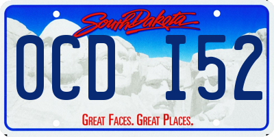 SD license plate 0CDI52