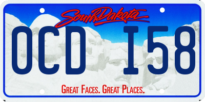 SD license plate 0CDI58