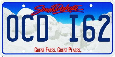 SD license plate 0CDI62