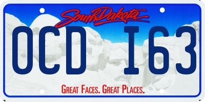 SD license plate 0CDI63