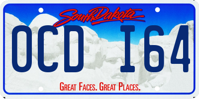 SD license plate 0CDI64
