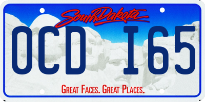 SD license plate 0CDI65