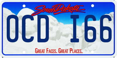 SD license plate 0CDI66