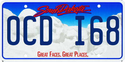 SD license plate 0CDI68