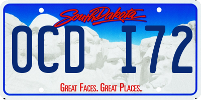 SD license plate 0CDI72