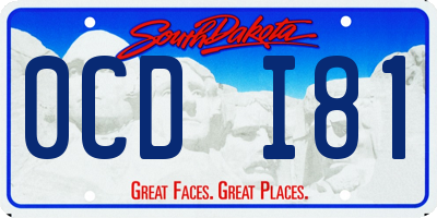 SD license plate 0CDI81