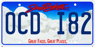 SD license plate 0CDI82