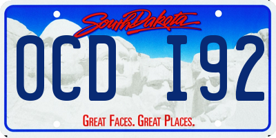 SD license plate 0CDI92