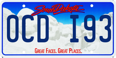 SD license plate 0CDI93