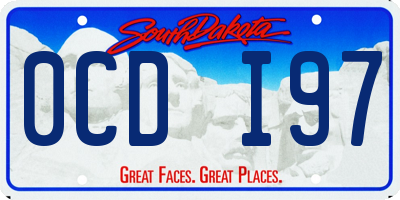 SD license plate 0CDI97
