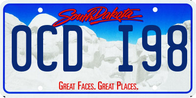 SD license plate 0CDI98