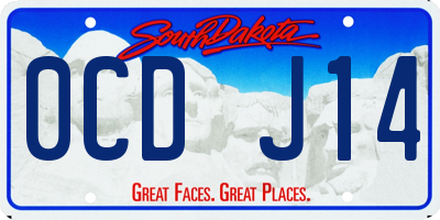 SD license plate 0CDJ14