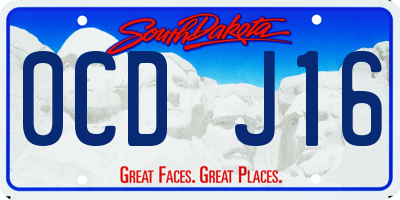 SD license plate 0CDJ16