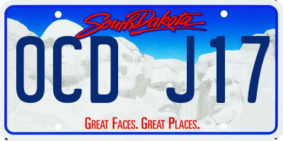SD license plate 0CDJ17
