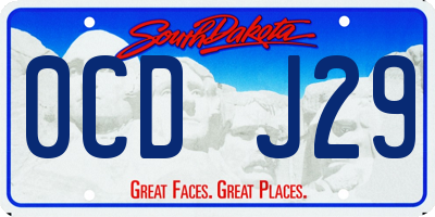SD license plate 0CDJ29
