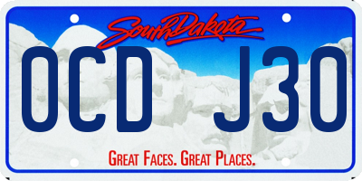 SD license plate 0CDJ30
