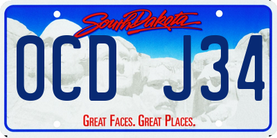 SD license plate 0CDJ34