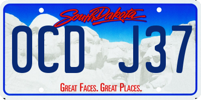 SD license plate 0CDJ37