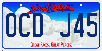 SD license plate 0CDJ45