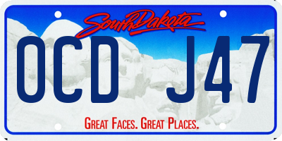 SD license plate 0CDJ47