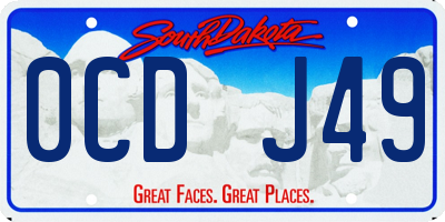 SD license plate 0CDJ49