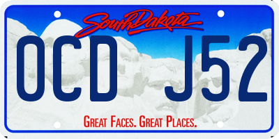 SD license plate 0CDJ52