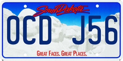 SD license plate 0CDJ56