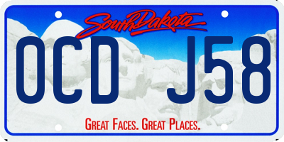 SD license plate 0CDJ58
