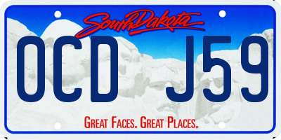 SD license plate 0CDJ59