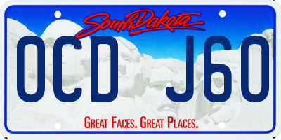SD license plate 0CDJ60