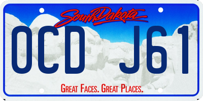 SD license plate 0CDJ61