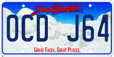 SD license plate 0CDJ64