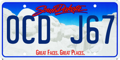SD license plate 0CDJ67