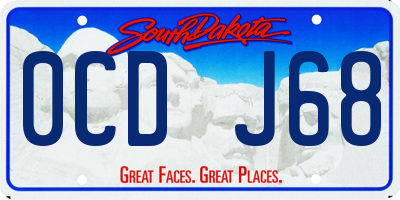 SD license plate 0CDJ68